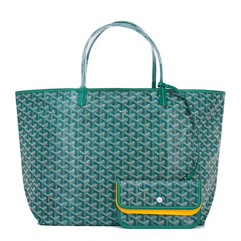 goyard green tote bag